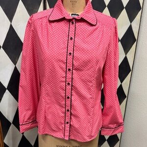 NWT Lindy Bop Western Style Retro Button Up